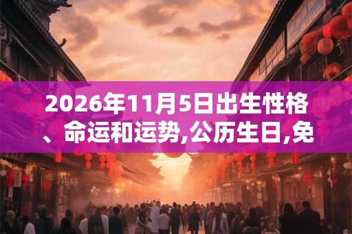 2026年11月5日出生性格、命运和运势,公历生日,免费算命 2026年11月5日出生性格、命运和运势,公历生日,免费算命
