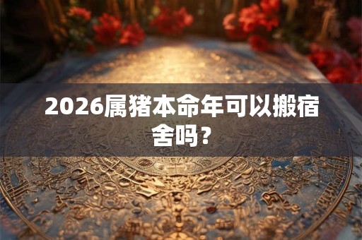 2026属猪本命年可以搬宿舍吗？
