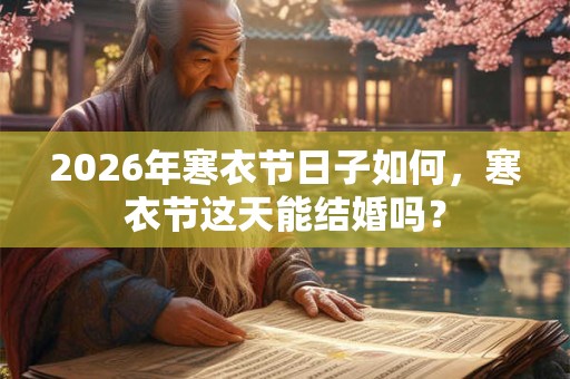 2026年寒衣节日子如何，寒衣节这天能结婚吗？