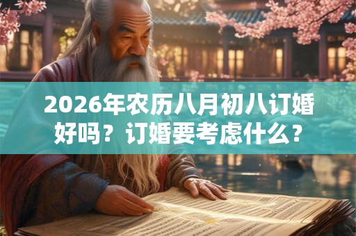 2026年农历八月初八订婚好吗？订婚要考虑什么？