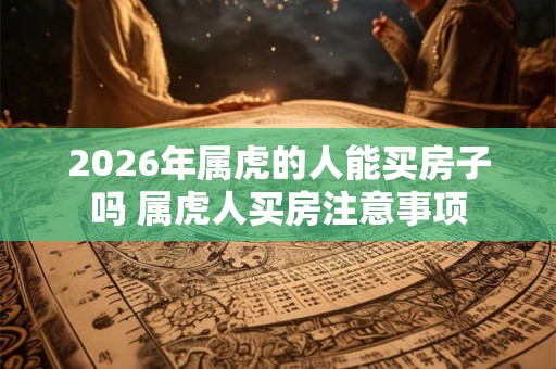 2026年属虎的人能买房子吗 属虎人买房注意事项