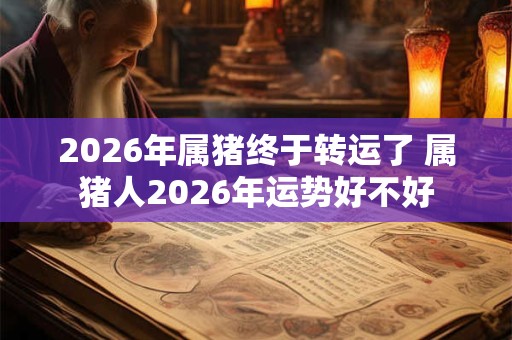 2026年属猪终于转运了 属猪人2026年运势好不好