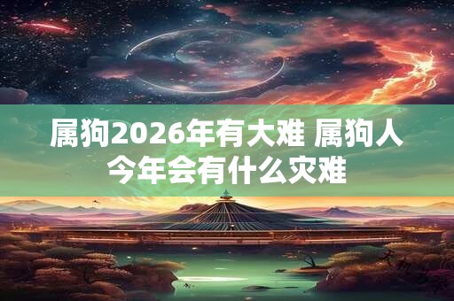 属狗2026年有大难 属狗人今年会有什么灾难