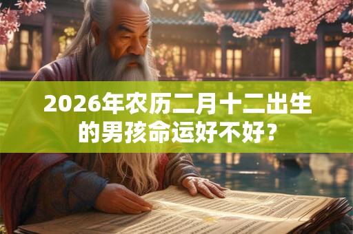 2026年农历二月十二出生的男孩命运好不好？