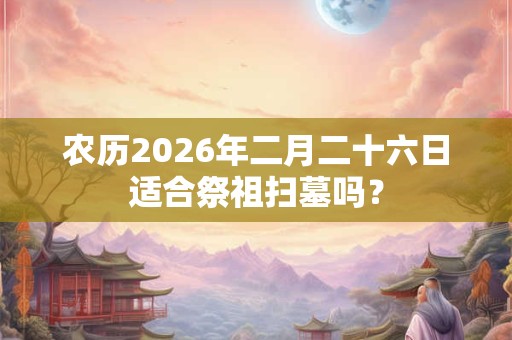 农历2026年二月二十六日适合祭祖扫墓吗？