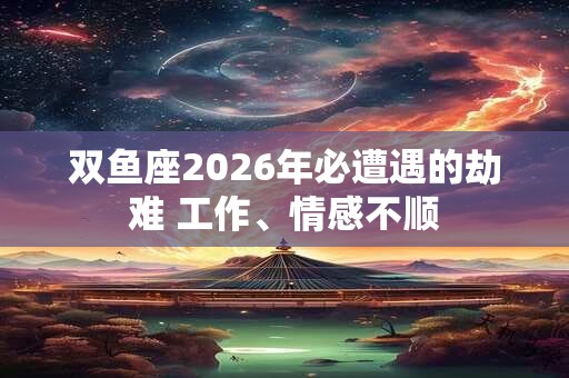 双鱼座2026年必遭遇的劫难 工作、情感不顺