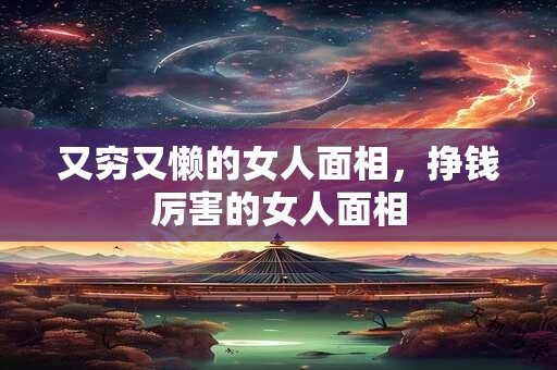 又穷又懒的女人面相，挣钱厉害的女人面相