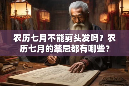 农历七月不能剪头发吗？农历七月的禁忌都有哪些？