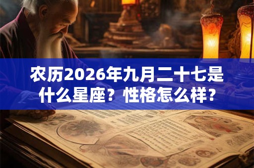 农历2026年九月二十七是什么星座？性格怎么样？