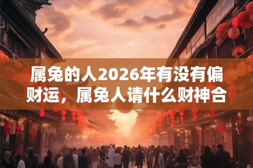 属兔的人2026年有没有偏财运，属兔人请什么财神合适？