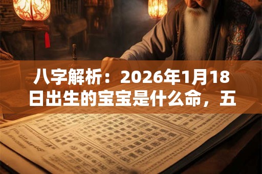 八字解析:2026年1月18日出生的宝宝是什么命,五行缺什么 八字解析:2026年1月18日出生的宝宝是什么命,五行缺什么