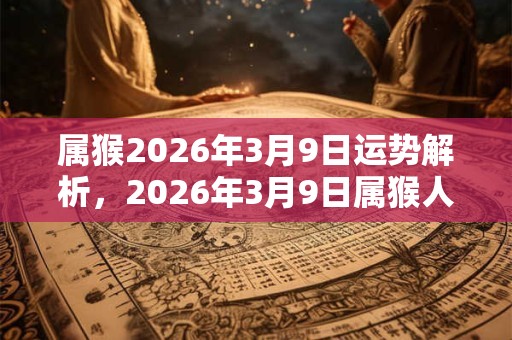 属猴2026年3月9日运势解析，2026年3月9日属猴人运势好吗？
