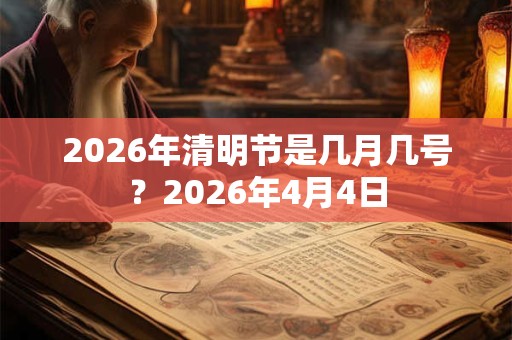 2026年清明节是几月几号？2026年4月4日