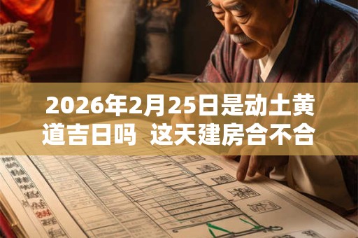 2026年2月25日是动土黄道吉日吗  这天建房合不合适