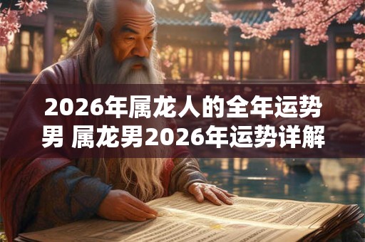2026年属龙人的全年运势男 属龙男2026年运势详解