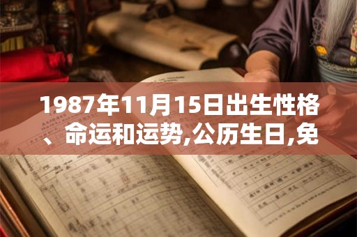 1987年11月15日出生性格、命运和运势,公历生日,免费算命
