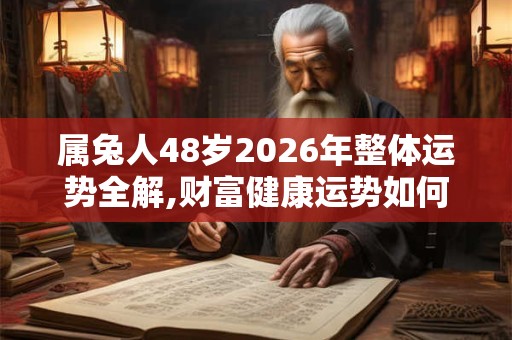 属兔人48岁2026年整体运势全解,财富健康运势如何