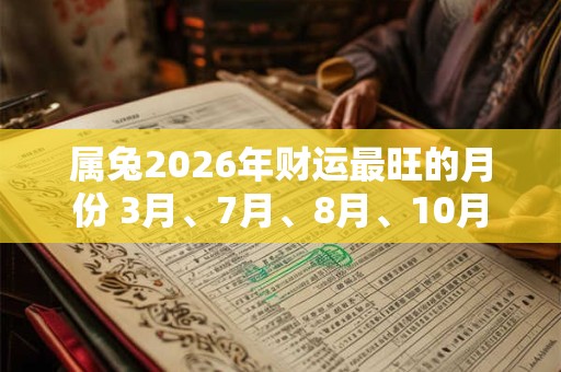 属兔2026年财运最旺的月份 3月、7月、8月、10月