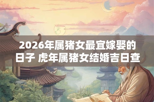 2026年属猪女最宜嫁娶的日子 虎年属猪女结婚吉日查询
