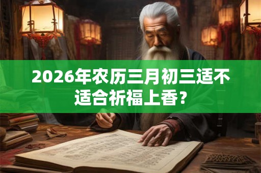 2026年农历三月初三适不适合祈福上香？