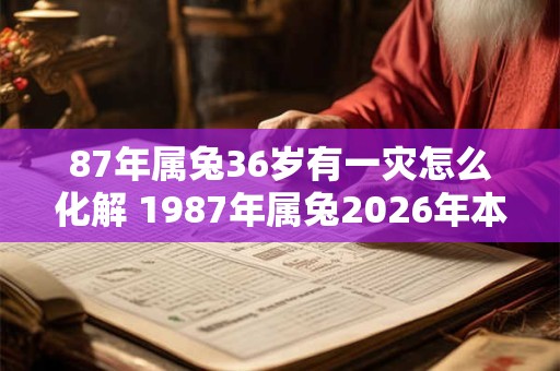 87年属兔36岁有一灾怎么化解 1987年属兔2026年本命年命运如何
