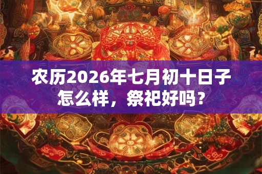 农历2026年七月初十日子怎么样，祭祀好吗？