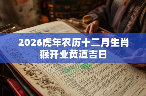 2026虎年农历十二月生肖猴开业黄道吉日