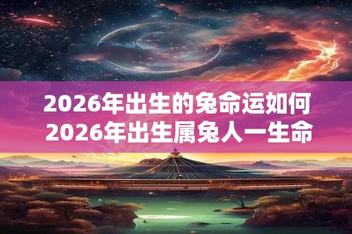 2026年出生的兔命运如何 2026年出生属兔人一生命运