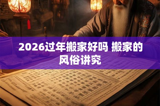 2026过年搬家好吗 搬家的风俗讲究 2026过年搬家好吗 搬家的风俗讲究