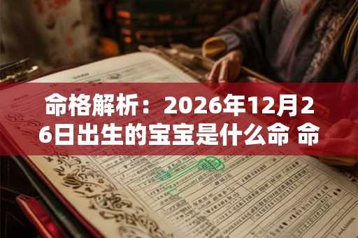 命格解析：2026年12月26日出生的宝宝是什么命 命运好吗