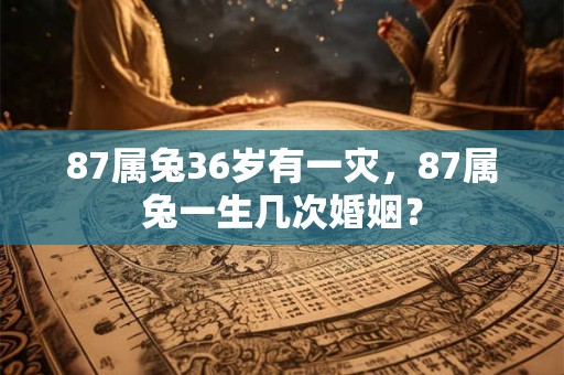 87属兔36岁有一灾，87属兔一生几次婚姻？