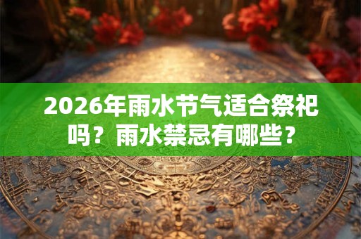 2026年雨水节气适合祭祀吗？雨水禁忌有哪些？