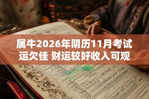 属牛2026年阴历11月考试运欠佳 财运较好收入可观