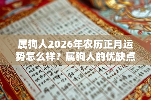 属狗人2026年农历正月运势怎么样?属狗人的优缺点 属狗人2026年农历正月运势怎么样?属狗人的优缺点