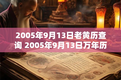 2005年9月13日老黄历查询 2005年9月13日万年历黄道吉日