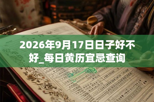 2026年9月17日日子好不好_每日黄历宜忌查询