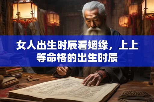 女人出生时辰看姻缘，上上等命格的出生时辰