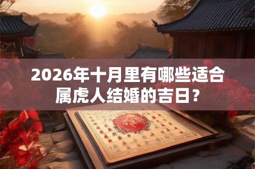 2026年十月里有哪些适合属虎人结婚的吉日？
