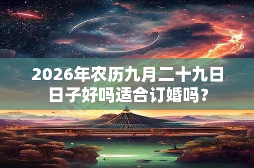 2026年农历九月二十九日日子好吗适合订婚吗？