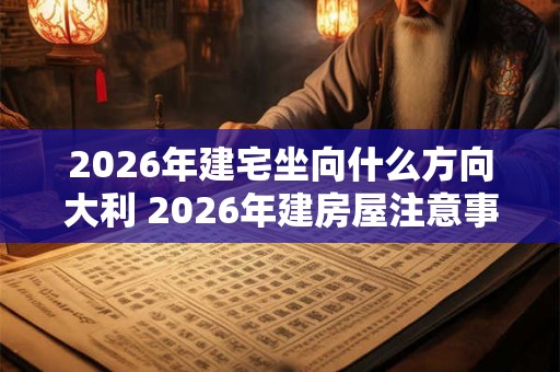 2026年建宅坐向什么方向大利 2026年建房屋注意事项