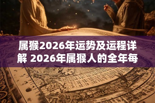 属猴2026年运势及运程详解 2026年属猴人的全年每月运势