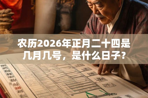 农历2026年正月二十四是几月几号，是什么日子？