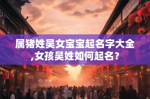 属猪姓吴女宝宝起名字大全,女孩吴姓如何起名？