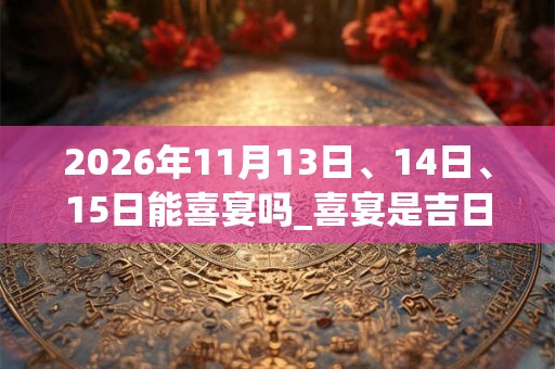 2026年11月13日、14日、15日能喜宴吗_喜宴是吉日吗 2026年11月13日、14日、15日能喜宴吗_喜宴是吉日吗