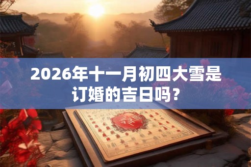 2026年十一月初四大雪是订婚的吉日吗? 2026年十一月初四大雪是订婚的吉日吗?