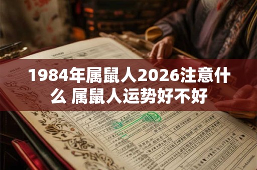 1984年属鼠人2026注意什么 属鼠人运势好不好