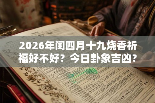 2026年闰四月十九烧香祈福好不好？今日卦象吉凶？