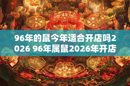 96年的鼠今年适合开店吗2026 96年属鼠2026年开店注意事项