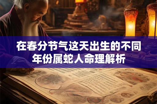 在春分节气这天出生的不同年份属蛇人命理解析