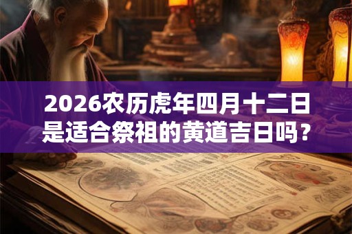 2026农历虎年四月十二日是适合祭祖的黄道吉日吗？